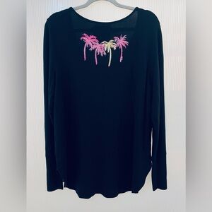 Lilly Pulitzer NWOT Luxletic Black Long Sleeve Shirt | Size XL